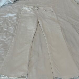 Frame Denim White Ankle-Cropped Jeans